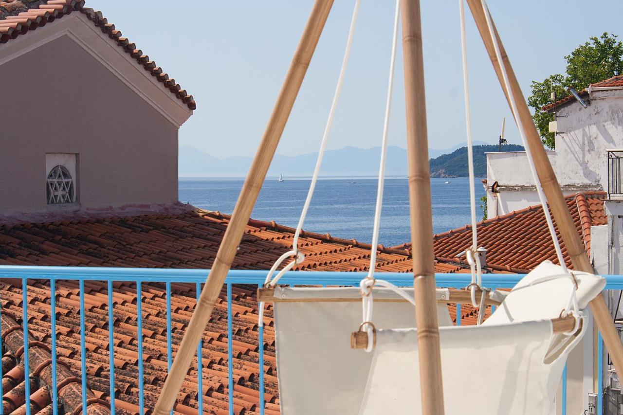 Capolavoro, Boutique Apartment With Unique Rooftop Skiathos-Stadt Exterior foto