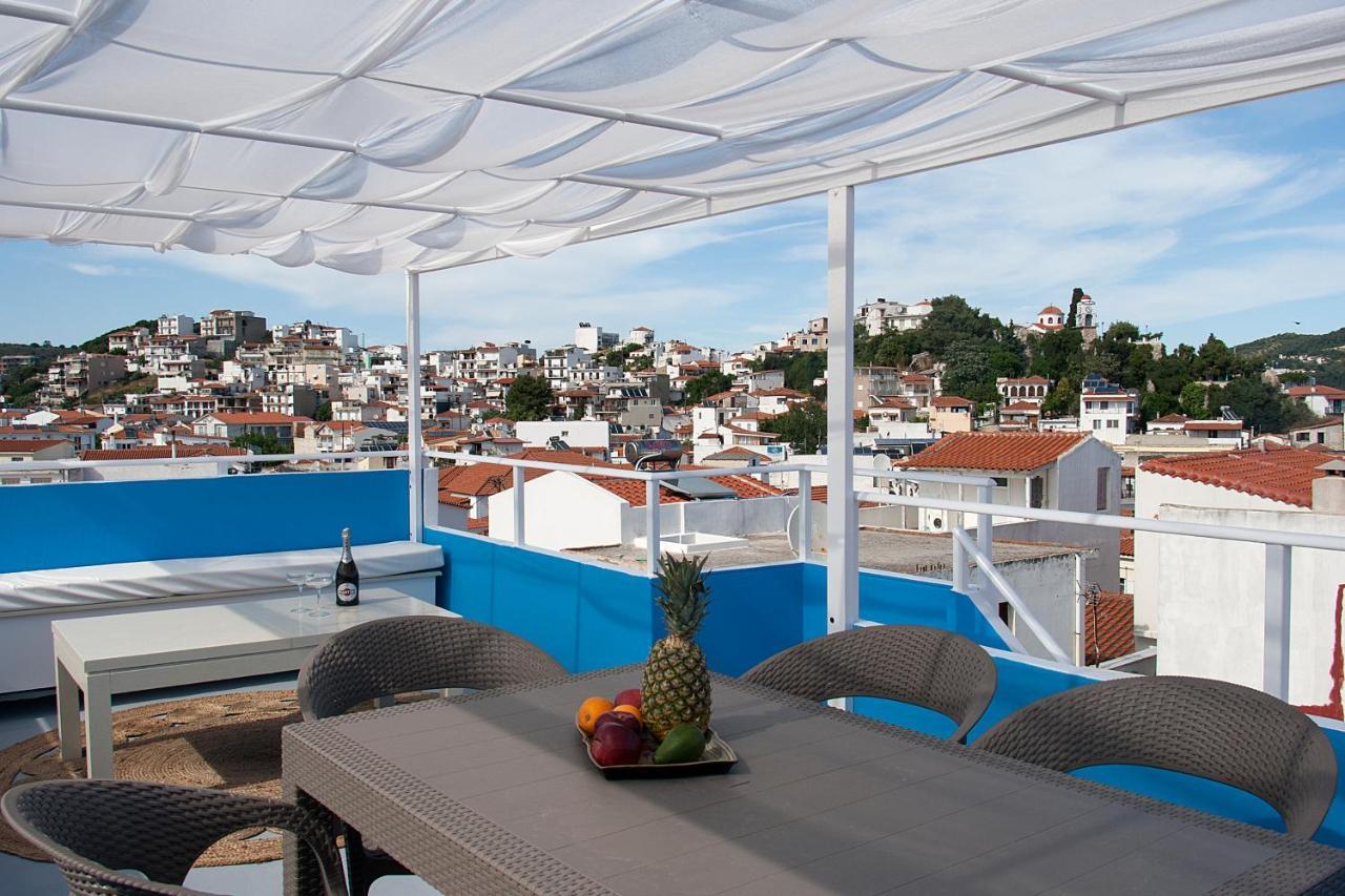Capolavoro, Boutique Apartment With Unique Rooftop Skiathos-Stadt Exterior foto