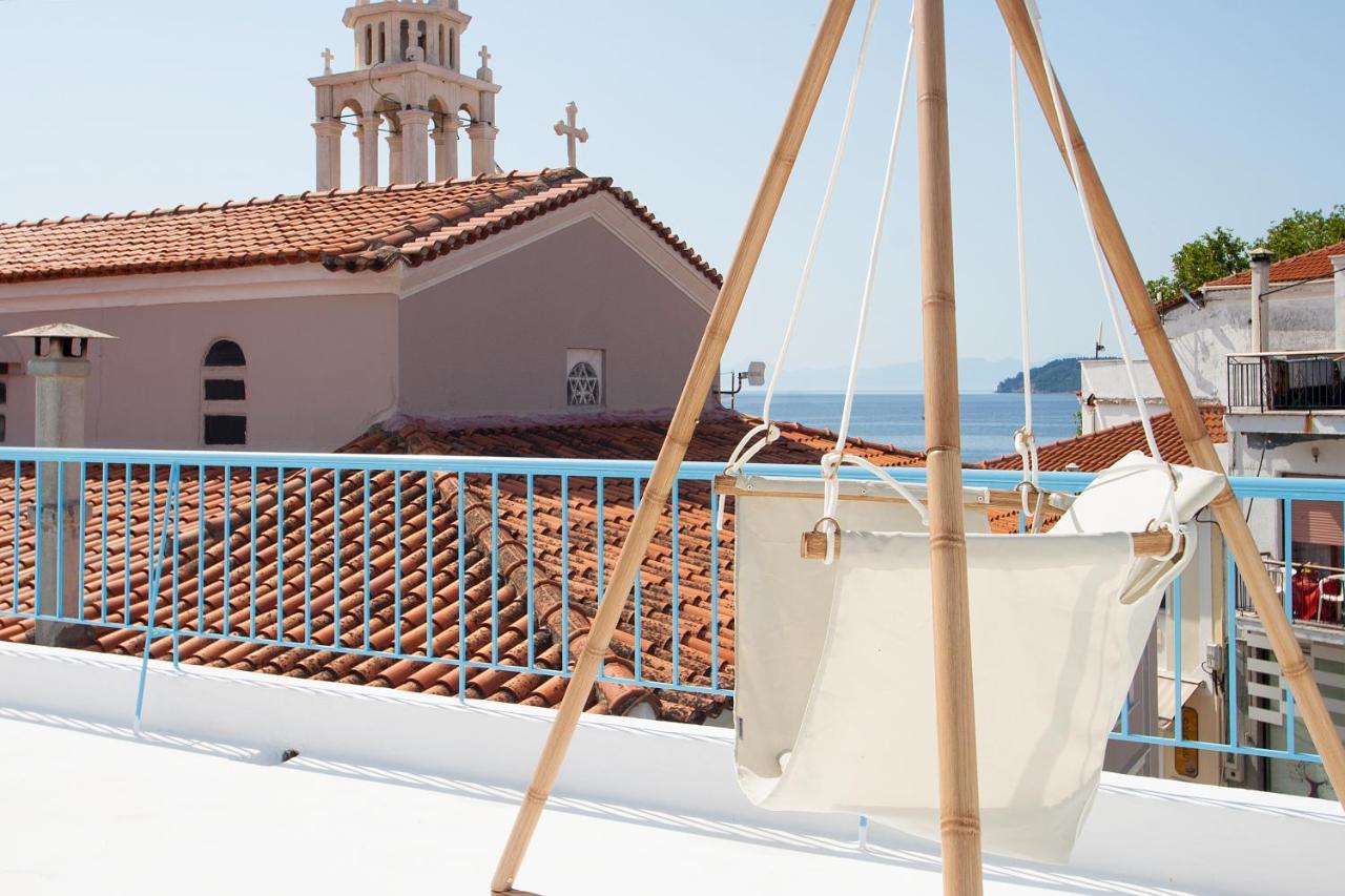 Capolavoro, Boutique Apartment With Unique Rooftop Skiathos-Stadt Exterior foto