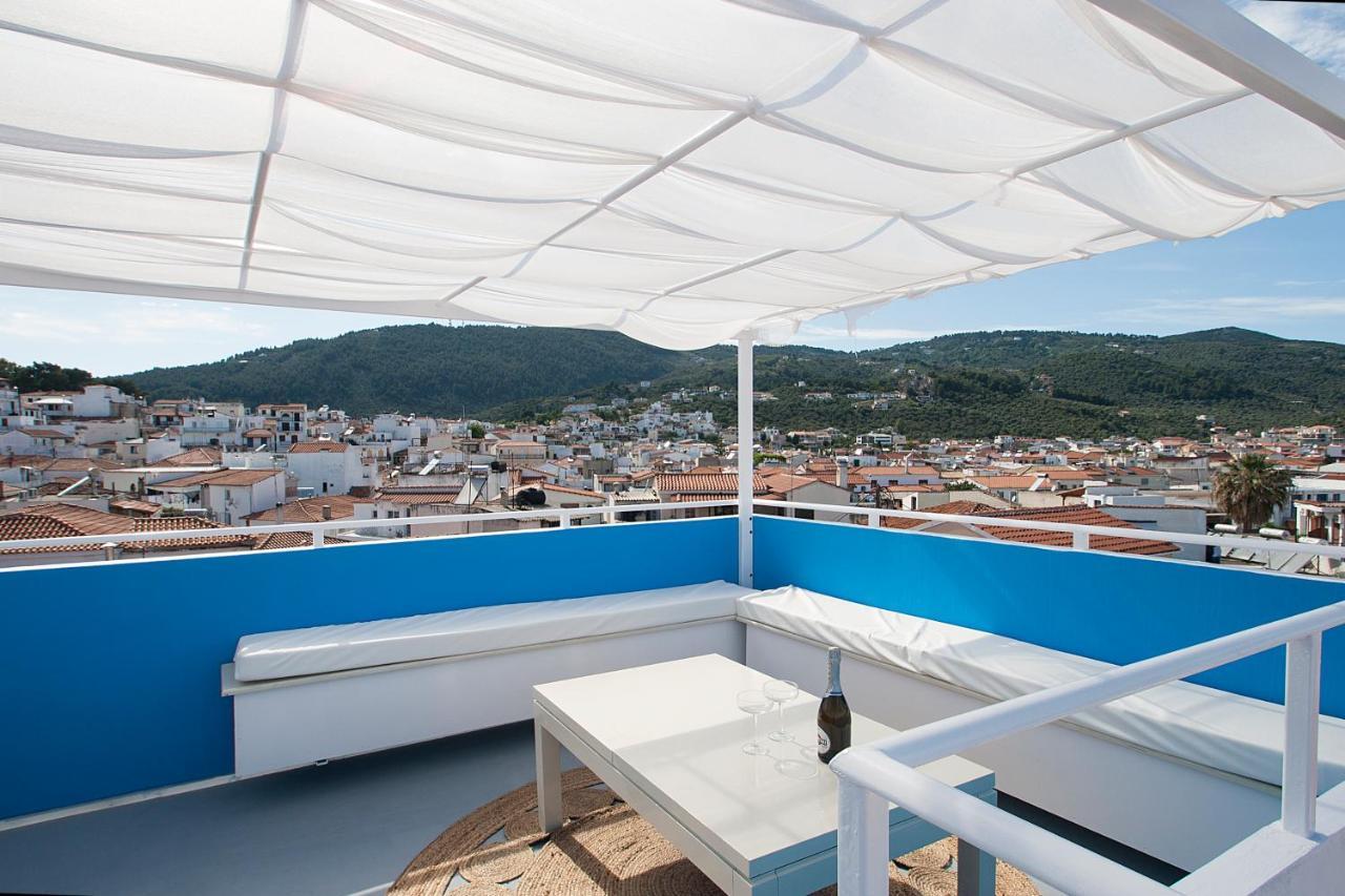 Capolavoro, Boutique Apartment With Unique Rooftop Skiathos-Stadt Exterior foto