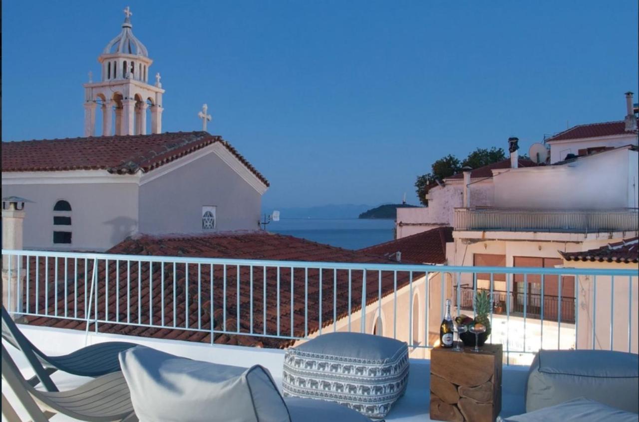 Capolavoro, Boutique Apartment With Unique Rooftop Skiathos-Stadt Exterior foto