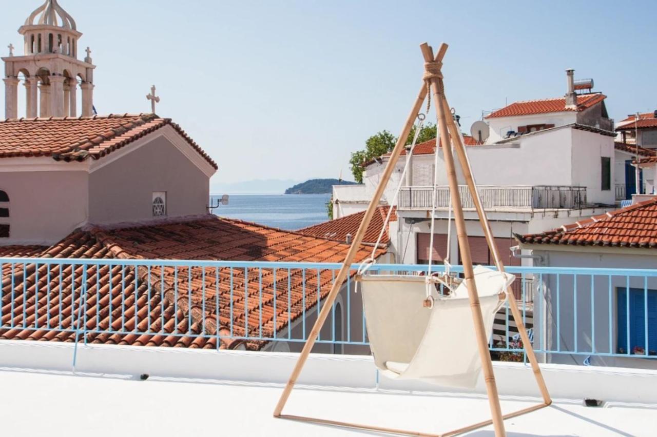 Capolavoro, Boutique Apartment With Unique Rooftop Skiathos-Stadt Exterior foto